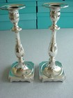 Tiffany Sterling Silver   Art Deco Candlesticks Pair 8 3 4    Rare Beauty  