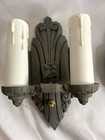 Sconce Riddle Co  Design 1842 -rewired And Working - Original Finish Cast Iron