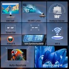 4k Portable Video Mini Projector Wifi 6 Bluetooth 5 4  For Phone  Pc  Hdmi Usb
