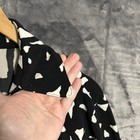 Peck   Peck Women   s Xl Black White Artsy Long Sleeve Blouse Stretch Funky Gothic