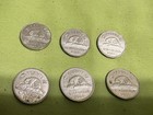 1960-1965 Canadian 5 Cents Elizabeth Ii 6 Coins
