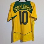 Brazil 2004 Ronaldinho Retro Jersey Men s M