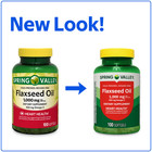 Spring Valley Flaxseed Oil Softgels Dietary Supplement  1 000 Mg  100 Count