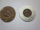 2 Lucky Encased Penny 1948-d   1967 One Brass