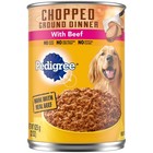Pedigree Chopped Ground Dinner Beef Dog Food     Wet  22oz Cans 4 Pack 