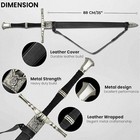 Handmade Medieval Steel Sword Semi-sharp Collectible With Sheath Display Gift