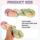 Uxcell Wool Yarn 4-ply  100 Grams  295 Yard Gradient Beige-green-purple