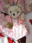 Vintage Bearly People 12  Movable Legs Teddy Bear Pink Lace Victorian Dress 