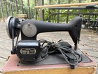 Singer Featherweight Vintage Electric Black Sewing Machine W  Case Pedal