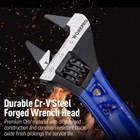 Workpro 4  Adjustable Wrench Thin Jaws Stubby Wide Opening W 2mm Jaws Metric sae