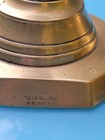 Antique English  the Diamond Prince  Brass Candlestick Pair  Victorian