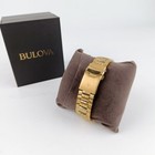 Bulova Marine Star New 98b406 Black Dial   Gold Steel Men s Quartz Watch 41 5mm