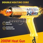 2000w Heat Gun Electric Hot Air Gun Stepless Temperature Heater 4 Nozzles Tool