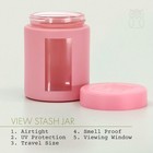 Stash Jar Smell Proof Container  4 Oz  Viewing Jars For Herbs  Matte Pink 