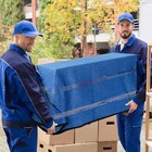 12pcs Heavy Duty Moving Blankets 80x72inches Quilted Furniture Pads 35lb dz Blue