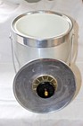 Vintage Ice Bucket Kromex Mcm Atomic Spun Aluminum Bullet Barware Bakelite 