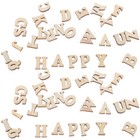 200 Pcs Wooden Words For Crafts Log Letter Buckle Tiny Alphabet Letters