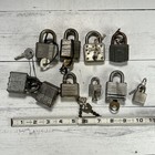 Vintage Padlock Lot Master Lock Corbin Mixed With Keys Working Salvaged