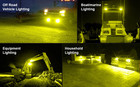 Yellow 5inch Round Led Work Light Bar Amber Drl Pods Fog Lamp Offroad Driving