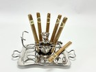 Antique English William Hutton   Sons Silver Plated Cigar Server Ca  1880