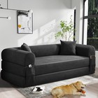 80  Queen Convertible Sofa Bed  No Assembly Modern Boneless Couch Sofa In Box