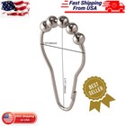 12 Pcs Non Magnetic Roller Ball Polished Bathroom Shower Curtain Hooks Rings