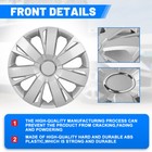 16 Inch Wheel Covers Full Rim Snap On Hub Caps For R16 Auto Tire   Steel 4pcs