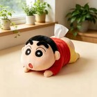 Cute Lying Crayon Shin Chan Figurine Tissue Box Car Decor Pendant Holder