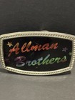 Vintage 1970   s Allman Brothers Band Belt Buckle Spell Out Rainbow W Stars Rare