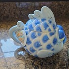 Vtg Whimsical Thats Kooky Fish   Covered Dish Plus 2 Salt   Pepper Shakers Set