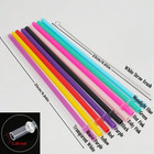 10pcs Long Reusable Plastic Straws With Cleaning Brush Tritan Hard Tumbler Straw