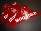 Original Steel Sign Wwii Minefield Warning Skull Crossbones Nos 1942 Army Mine A