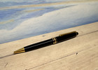 Vintage Montblanc Meisterstuck Black With Gold Trim 164 Ballpoint Pen