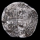 1500s 8 Reales Cob Spanish Colonial Silver Old Coin Potosi B    1604    Counterstamp