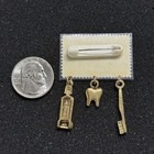 American Dental 4c Laminated Usps Postage Stamp Pin Pinback With Charms  50842