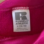 Vintage 90s Russell Athletic Sweatshirt Youth Large 14-16 Magenta Pink Crewneck
