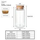 16 Pcs 100 Ml   3 4 Oz Glass Bottles With Cork  Decorative Glass Jars