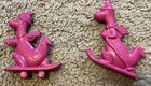 1991 Post Cereal Flintstones 2 Dino Dinosaur Cereal Toy Figures Skateboard   Ski