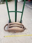 Antique Cast Wrought Iron Wood Pulley 76lb 23  Huge Big Block   Tackle Giant Vtg