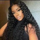 26inch Pre-bleached Water Wave Wear Go Wig 7x5 Hd Lace Closure Density Glueless
