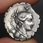 Roman Sacrifice Denarius Serratus 81bc Ancient Rome Republic Silver Coin Albinus