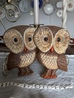 Pair Of Vintage Owl Wall Plaques 