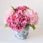 Yalzonemet 3 Pcs Real Touch Hydrangea Artificial Flowers  21  Dark Pink Large   