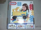 Little Tikes Waffle Blocks School Bus Set   2 Figures - New