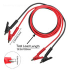 2pcs Alligator Clips Electrical Multimeter Test Leads Wire Cable 3 3ft 1500v 15a
