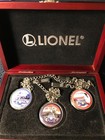 Set Of 3 Lionel Train Pocket Watches With Case - Brand New -  see Desc - Photos 