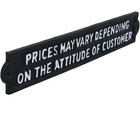 Prices May Vary Cast Iron Wall Sign Funny Business Plaque 12 5  Rustic Decor