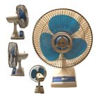 Vintage Galaxy 12    Oscillating Fan Translucent Blue Blade Type 12-1 Lasko Quiet