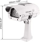 Solar Powered Dummy Fake Surveillance Security Camera With Flashing Led Light