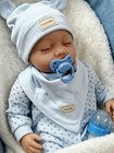 22  Realistic Reborn Baby Doll Vinyl Silicone Lifelike Sleeping Newborn Boy Doll